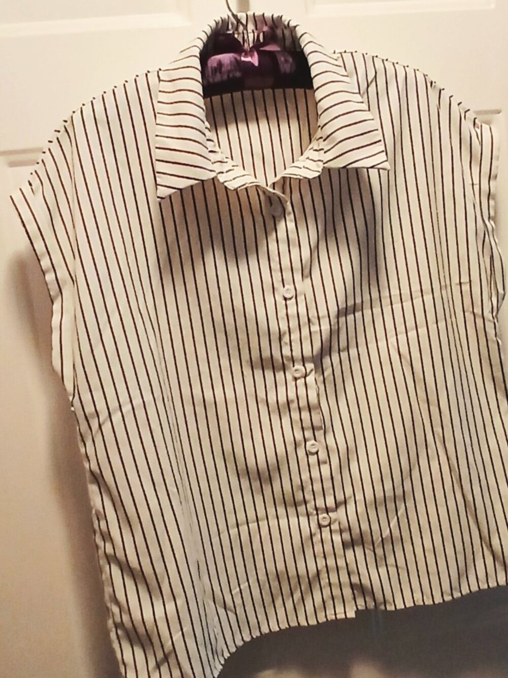 Cupshe Pinstripe Button Down Blouse